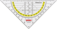 Brunnen 10-4975701 Geodreieck 16cm mit Griff bruchsicher...