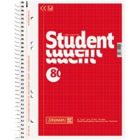 Brunnen 10-67952 Collegeblock A5 Student kariert rot /...