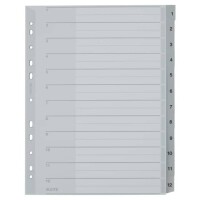 Leitz 1282-00-00 Register 1-12 PP A4 grau