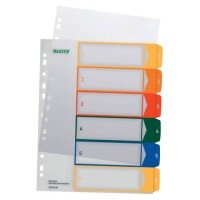 Leitz 1292-00-00 Register 1-6 volle H&ouml;he A4 PP...
