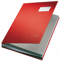 Leitz 5700-00-25 Unterschriftsmappe A4 20F&auml;cher rot