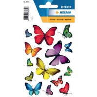 Herma 3084 Schmucketiketten Schmetterlinge / 3Blatt
