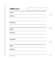 Filofax 510201 Adressen Mini / 20Blatt