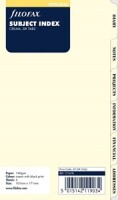 Filofax 131678 Personal Sachregister cream english /6Blatt