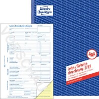 Zweckform 1759 Lohn- / Gehaltsabrechnung A4 sd / 2x 40Blatt 