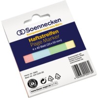 Soennecken 5865 Haftstreifen RC 20x50mm 40Blatt sortiert...