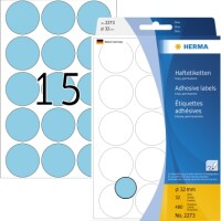 Herma 2273 Markierungspunkte &Oslash;32mm blau / 480St.