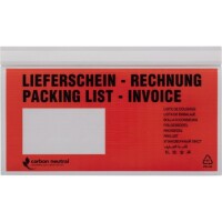 Unipack V722182 Dokumententaschen DL 70my rot
