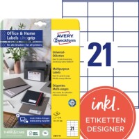 Zweckform 3481-10 Universaletiketten 70x41mm...