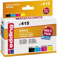 Edding 18-415 Multipack Tank wie Epson T1291-94 sw/c/m/y