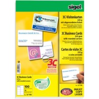 Sigel LP798 Visitenkarten A4 85x55mm hochwei&szlig;...