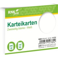 RNK 114780 Karteikarten A8 blanco wei&szlig; / 100St.