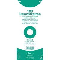 Exacompta 13305B Trennstreifen 105x240mm wei&szlig; /...