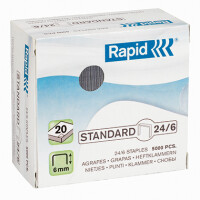 Rapid 24859800 Heftklammern Standard 24/6 verzinkt / 5000St.