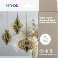 Heyda 204870726 Waben-Tropfen-Set natur 3St&uuml;ck