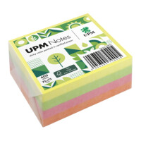 UPM 5654-39PG Haftnotizen Brillant 75x75mm farbig / 400Blatt
