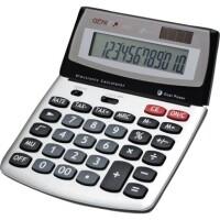 Genie 10270 Tischrechner 560T 12stellig Klappdisplay silber
