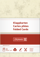 Brunnen 10-5141511 Doppelkarten A6 chamois Mamor /...