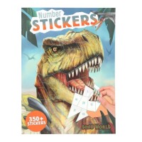 Depesche 13243_A Dino World Number Stickers /16Seiten 2