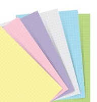 Filofax 132642 Pocket Notizpapier Pastell kariert farbig...