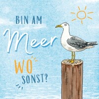 Hartung 58663 Magnet 7x7cm "Bin am Meer, wo...