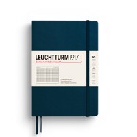 Leuchtturm 372191 Notizbuch A5 Hardcover kariert deep sea