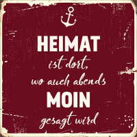 Hartung 65513 Magnet 7x7cm "Heimat ist dort wo...