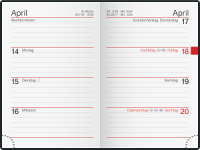 Rido 70-11055036 Taschenkalender Partner Trend blau 1Woche/2
