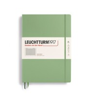 Leuchtturm1917 370262 Notizbuch A4+ Hardcover kariert sage