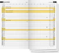 Brunnen 10-74600006 Ersatz-Faltkalender 8,7x15,3cm gelb 2026