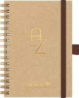 Brunnen 106465072 Adressbuch A6 Wire mit Spirale caramel...