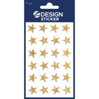 Zweckform 52419 Weihnachtssticker Sterne gold / 24St.