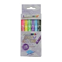 Wedo 252700699 Kreativmarker 1-2mm gold+outline / 6Farben