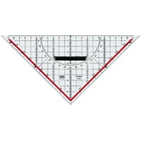 M+R 23250100 Zeichendreieck technisch 25cm Skala rot