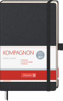 Brunnen 105522605 Notizbuch Kompagnon A5 blanko schwarz /...