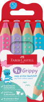 Faber-Castell 110702 Buntstift Grippy Pastell / 4Farben
