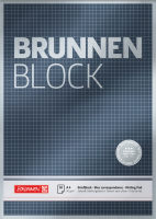Brunnen 1052828 Briefblock A4 Premium kariert Lin. 22 / 50Bl