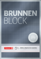 Brunnen 1052328 Briefblock A5 Premium kariert Lin. 5 /...