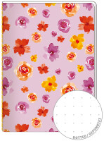 Hartung 63042 Notizheft A5 Flowers gepunktet / 52Seiten