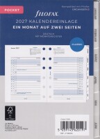 Filofax 27-68256 Pocket Kalendereinlage Class