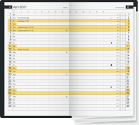 Rido 70-45472907 Taschenkalender d15 schwarz 1Monat/2Seiten 
