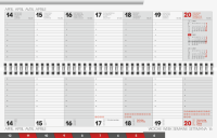 Brunnen 10-77702707 Tischkalender mit Register 1Woche/2Seite