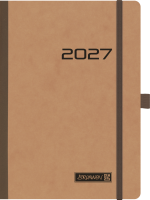 Brunnen 10-79602707 Buchkalender A5 1Woche/2Seiten braun...
