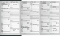 Brunnen 10-75328907 Taschenkalender 9x15cm 1Monat/2Seiten sc