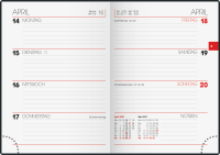 Brunnen 10-73168017 Taschenkalender A6 1Woche/2Seiten braun 