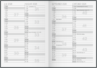 Brunnen 10-73168017 Taschenkalender A6 1Woche/2Seiten braun 