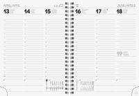 Brunnen 10-79601907 Buchkalender A5 WireO 1Woche/2Seiten sch