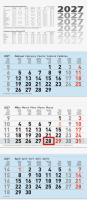Brunnen 10-70213317 3-Monats-Kalender blau 2027