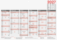 Brunnen 10-70140007 Tafelkalender A4 6Monate/1Seite 2027