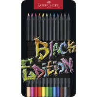 Faber-Castell 116413 Buntstifte Black Edition 12er Metalletu